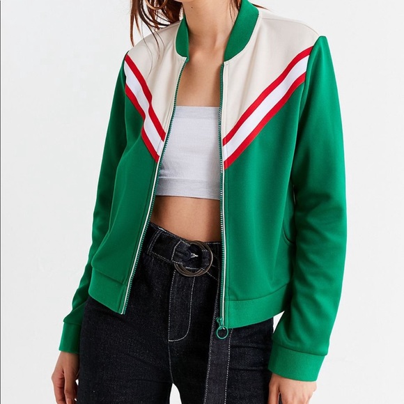 Urban Outfitters Jackets & Blazers - Urban Outfitters Piper Green Zip Track Jacket XS